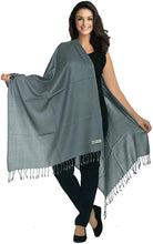 Load image into Gallery viewer, World of Shawls Luxurious Kashmiri Wool &amp; Silk Pashmina Shawl Wrap Scarf - World of Scarfs
