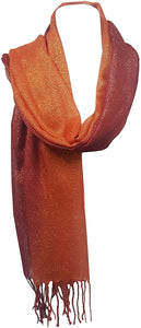 World of Shawls Wedding Party Occasion Self Glitter Shawl Scarf Wrap Hijab - World of Scarfs