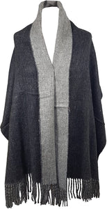 World of Shawls Reversible Winter Scarf Wrap Blanket Shawl Warm Soft Cozy - World of Scarfs