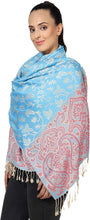Load image into Gallery viewer, World of Shawls Ladies Floral Paisley Bordered Pashmina Feel Shawl Scarf Wrap Stole Luxuriously Warm Soft and Silky Touch - World of Scarfs
