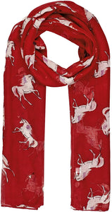 World of Shawls Women Scarf Horses Print Design Ladies Scarves Shawl Wrap Maxi Scarf Sarong - World of Scarfs