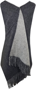 World of Shawls Reversible Winter Scarf Wrap Blanket Shawl Warm Soft Cozy - World of Scarfs
