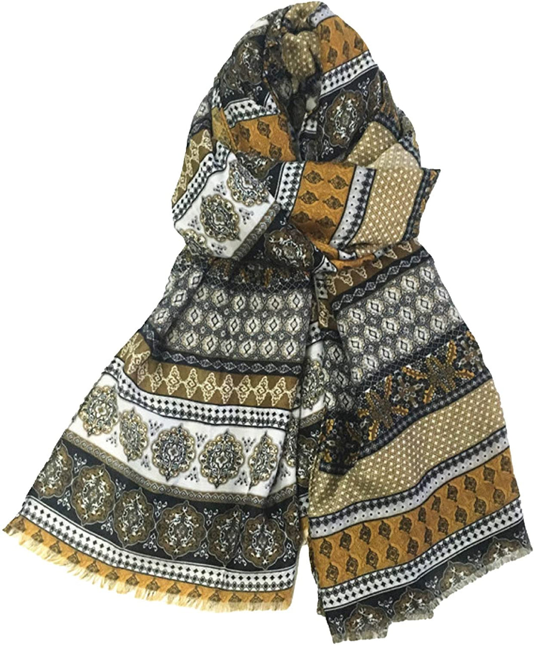 Vintage Bohemian Inspired Boho Style Long Fashion Scarf Scarves Wrap Shawl for Women Ladies by World of Shawls - World of Scarfs