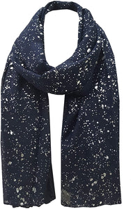 World of Shawls Sparkle Splash Effect Scarf Shawl Wrap for Casual Formal Wedding Prom Party Evening Day Wear - World of Scarfs