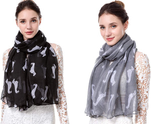 Christmas Bonanza Pack of 2 Scarves Wrap Shawl Scarf for Women Ladies - World of Scarfs