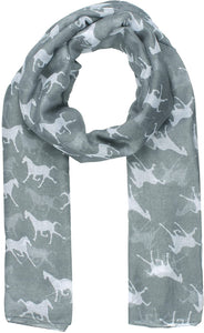 World of Shawls Women Scarf Horses Print Design Ladies Scarves Shawl Wrap Maxi Scarf Sarong - World of Scarfs
