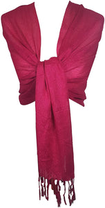 World of Shawls Wedding Party Occasion Self Glitter Shawl Scarf Wrap Hijab - World of Scarfs