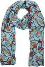 Load image into Gallery viewer, World of Shawls Ladies Women&#39;s Owl on Branch Print Scarf Wraps Shawl Maxi Soft Scarves - World of Scarfs
