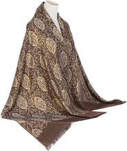 Load image into Gallery viewer, Pashmina Glitter Sparkle Paisley Design Shawl Scarf Wrap Stole Luxuriously Warm Soft by World of Shawls - World of Scarfs
