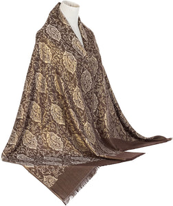 Pashmina Glitter Sparkle Paisley Design Shawl Scarf Wrap Stole Luxuriously Warm Soft by World of Shawls - World of Scarfs