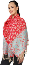 Load image into Gallery viewer, World of Shawls Ladies Floral Paisley Bordered Pashmina Feel Shawl Scarf Wrap Stole Luxuriously Warm Soft and Silky Touch - World of Scarfs
