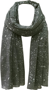 World of Shawls Sparkle Splash Effect Scarf Shawl Wrap for Casual Formal Wedding Prom Party Evening Day Wear - World of Scarfs