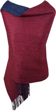 Load image into Gallery viewer, World of Shawls Reversible Winter Scarf Wrap Blanket Shawl Warm Soft Cozy - World of Scarfs
