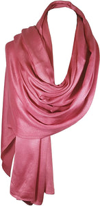 World of Shawls Luxuriously Smooth and Silky Large SATIN Shawl/Scarf/Wrap/Throw Wedding, Bridal, Bridesmaid, Cover Up - World of Scarfs