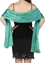 Load image into Gallery viewer, World of Shawls Silky Iridescent Scarf Wrap Stole Shawl For Wedding Bridal Bridesmaids Evening Wear Prom &amp; Parties - World of Scarfs
