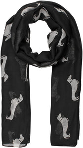 World of Shawls Pug Dog, Dachshund Dogs, Spaniel Dog, Jack Russell Print Scarf - All Seasons Lovely Soft Scarf Wraps Shawl Scarves - World of Scarfs