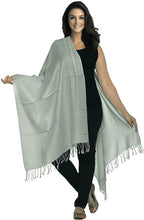 Load image into Gallery viewer, World of Shawls Luxurious Kashmiri Wool &amp; Silk Pashmina Shawl Wrap Scarf - World of Scarfs
