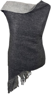 World of Shawls Reversible Winter Scarf Wrap Blanket Shawl Warm Soft Cozy - World of Scarfs