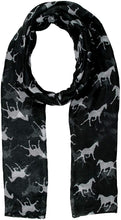 Load image into Gallery viewer, World of Shawls Women Scarf Horses Print Design Ladies Scarves Shawl Wrap Maxi Scarf Sarong - World of Scarfs
