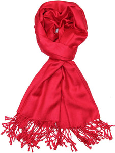 World of Shawls Handcrafted Soft Pashmina Shawl Wrap Scarf in Solid Colors High Quality 100% Viscose - World of Scarfs