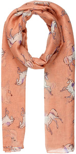 World of Shawls Women Scarf Horses Print Design Ladies Scarves Shawl Wrap Maxi Scarf Sarong - World of Scarfs