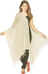 World of Shawls Luxurious Kashmiri Wool & Silk Pashmina Shawl Wrap Scarf - World of Scarfs