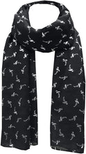 Load image into Gallery viewer, NEW World of Shawls Silver Glitter Foil Flamingo Bird Print Fashion Scarf - World of Scarfs
