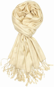 World of Shawls Handcrafted Soft Pashmina Shawl Wrap Scarf in Solid Colors High Quality 100% Viscose - World of Scarfs