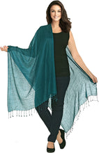 Load image into Gallery viewer, World of Shawls Luxurious Kashmiri Wool &amp; Silk Pashmina Shawl Wrap Scarf - World of Scarfs

