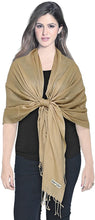 Load image into Gallery viewer, World of Shawls Luxurious Kashmiri Wool &amp; Silk Pashmina Shawl Wrap Scarf - World of Scarfs

