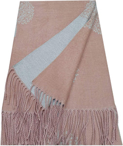 World of Shawls WINTER WARMER Reversible Thick Long Mulberry Tree Print Fashion Scarf Blanket Wrap - World of Scarfs