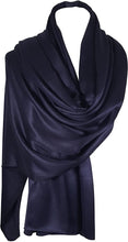 Load image into Gallery viewer, World of Shawls Luxuriously Smooth and Silky Large SATIN Shawl/Scarf/Wrap/Throw Wedding, Bridal, Bridesmaid, Cover Up - World of Scarfs
