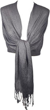 Load image into Gallery viewer, World of Shawls Wedding Party Occasion Self Glitter Shawl Scarf Wrap Hijab - World of Scarfs
