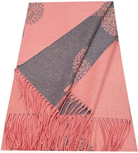 Load image into Gallery viewer, World of Shawls WINTER WARMER Reversible Thick Long Mulberry Tree Print Fashion Scarf Blanket Wrap - World of Scarfs
