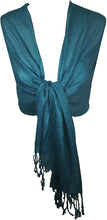 Load image into Gallery viewer, World of Shawls Wedding Party Occasion Self Glitter Shawl Scarf Wrap Hijab - World of Scarfs
