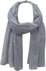 World of Shawls Sparkle Splash Effect Scarf Shawl Wrap for Casual Formal Wedding Prom Party Evening Day Wear - World of Scarfs