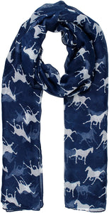 World of Shawls Women Scarf Horses Print Design Ladies Scarves Shawl Wrap Maxi Scarf Sarong - World of Scarfs