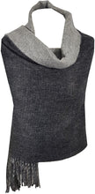 Load image into Gallery viewer, World of Shawls Reversible Winter Scarf Wrap Blanket Shawl Warm Soft Cozy - World of Scarfs
