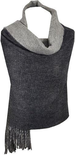World of Shawls Reversible Winter Scarf Wrap Blanket Shawl Warm Soft Cozy - World of Scarfs