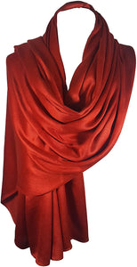 World of Shawls Luxuriously Smooth and Silky Large SATIN Shawl/Scarf/Wrap/Throw Wedding, Bridal, Bridesmaid, Cover Up - World of Scarfs