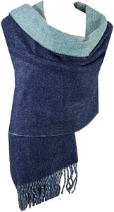 World of Shawls Reversible Winter Scarf Wrap Blanket Shawl Warm Soft Cozy - World of Scarfs