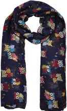 Load image into Gallery viewer, World of Shawls Ladies Women&#39;s Owl on Branch Print Scarf Wraps Shawl Maxi Soft Scarves - World of Scarfs

