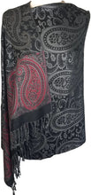 Load image into Gallery viewer, World of Shawls Ladies Floral Paisley Bordered Pashmina Feel Shawl Scarf Wrap Stole Luxuriously Warm Soft and Silky Touch - World of Scarfs
