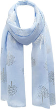 Load image into Gallery viewer, World of Shawls Silver Foil Mulberry Tree Print Fashion Scarf - World of Scarfs
