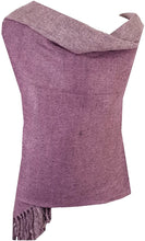 Load image into Gallery viewer, World of Shawls Reversible Winter Scarf Wrap Blanket Shawl Warm Soft Cozy - World of Scarfs
