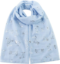 Load image into Gallery viewer, World of Shawls Pug Dog, Dachshund Dogs, Spaniel Dog, Jack Russell Print Scarf - All Seasons Lovely Soft Scarf Wraps Shawl Scarves - World of Scarfs
