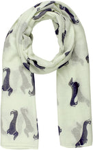Load image into Gallery viewer, World of Shawls Pug Dog, Dachshund Dogs, Spaniel Dog, Jack Russell Print Scarf - All Seasons Lovely Soft Scarf Wraps Shawl Scarves - World of Scarfs
