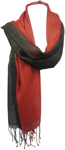 World of Shawls Wedding Party Occasion Self Glitter Shawl Scarf Wrap Hijab - World of Scarfs