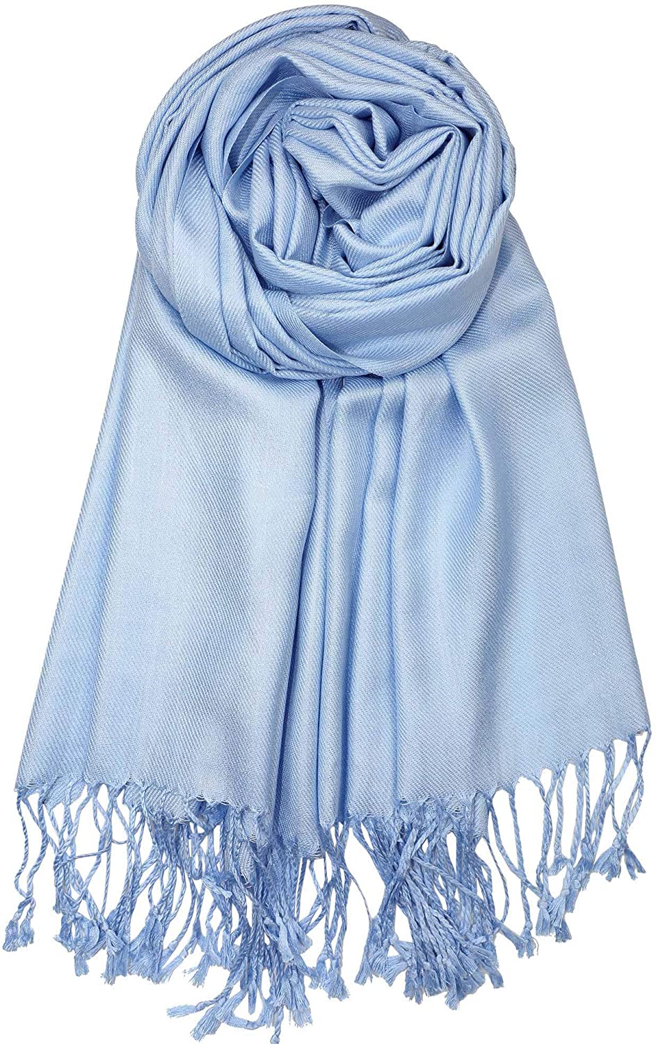 World of Shawls Handcrafted Soft Pashmina Shawl Wrap Scarf in Solid Colors High Quality 100% Viscose - World of Scarfs