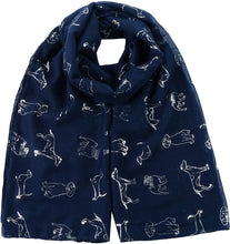 Load image into Gallery viewer, World of Shawls Pug Dog, Dachshund Dogs, Spaniel Dog, Jack Russell Print Scarf - All Seasons Lovely Soft Scarf Wraps Shawl Scarves - World of Scarfs
